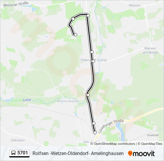 5701 bus Line Map