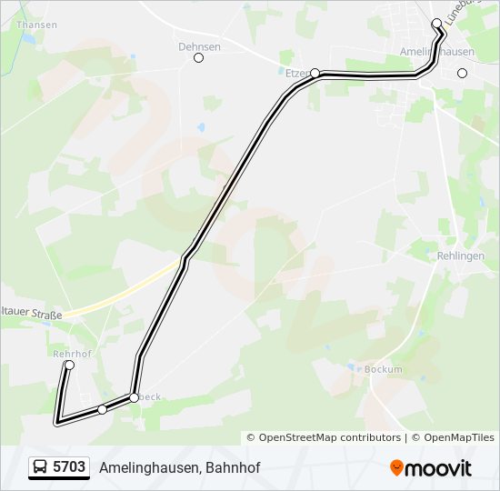 Автобус 5703: карта маршрута