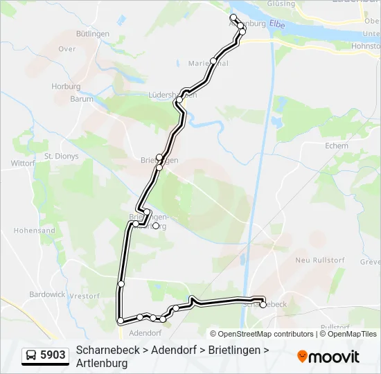 5903 Bus Line Map