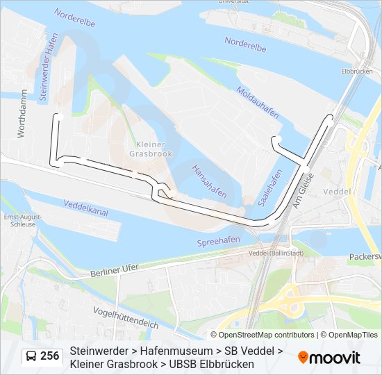 Автобус 256: карта маршрута