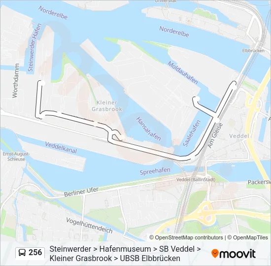 256 Bus Line Map