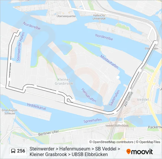 256 Bus Line Map