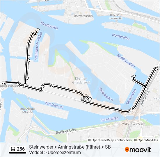 256 bus Line Map