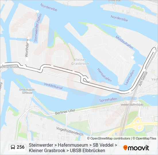 256 Bus Line Map