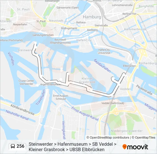 256 Bus Line Map