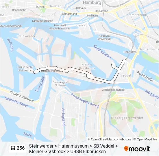 256 Bus Line Map