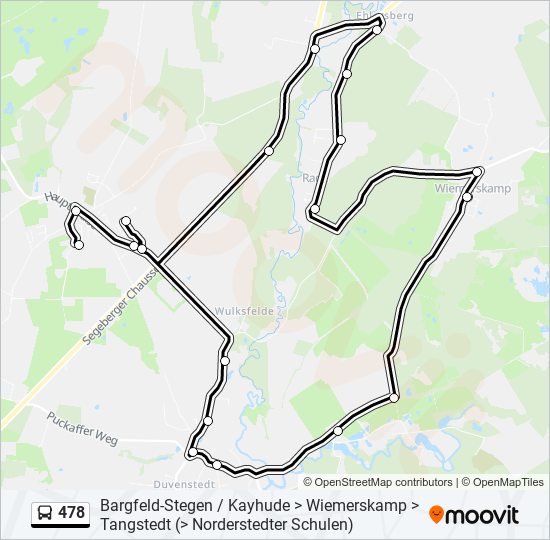 478 bus Line Map