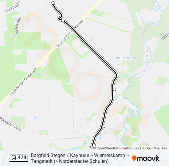 478 bus Line Map