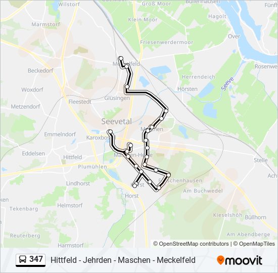 347 bus Line Map