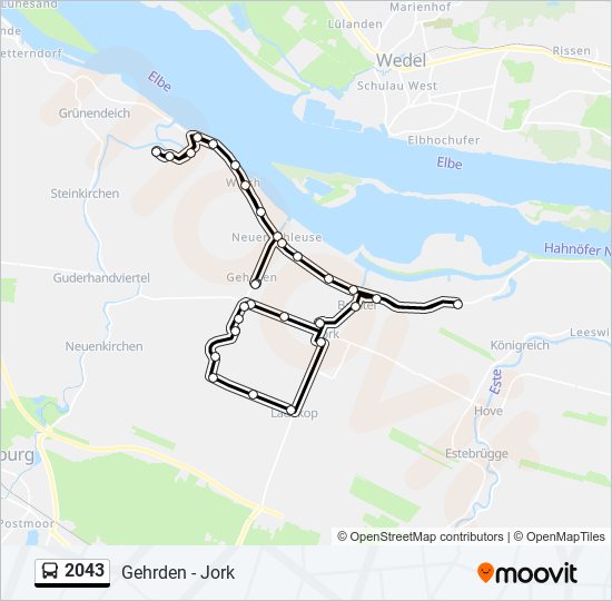 2043 bus Line Map