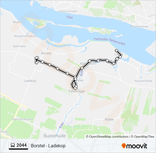 2044 bus Line Map