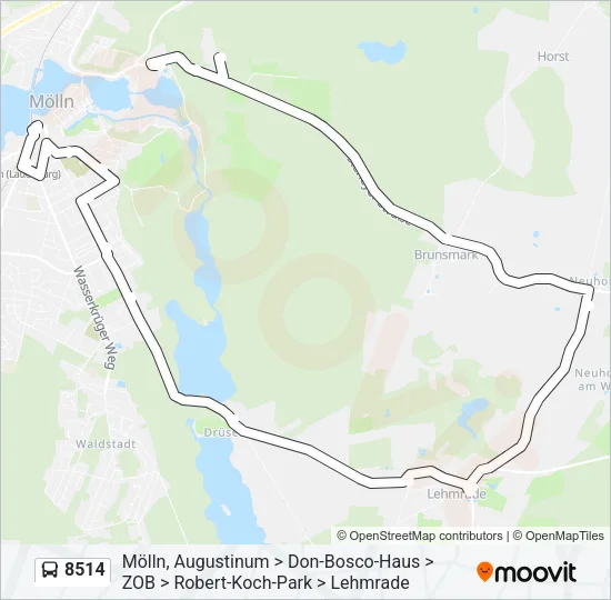 8514 Bus Line Map