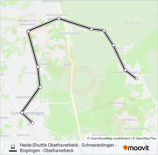 HEIDE-SHUTTLE 1 Bus Line Map