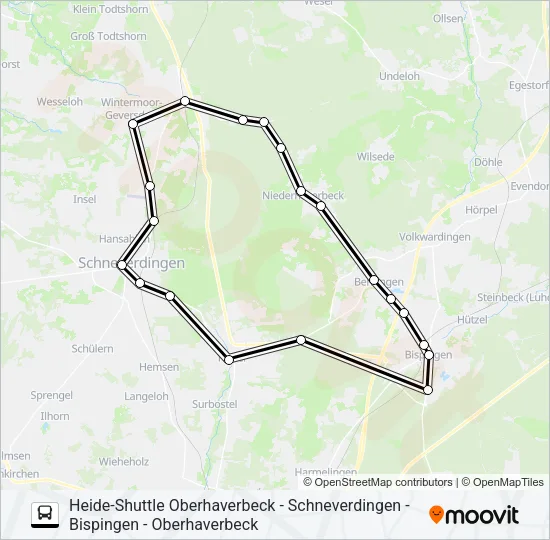 HEIDE-SHUTTLE 1 Bus Line Map