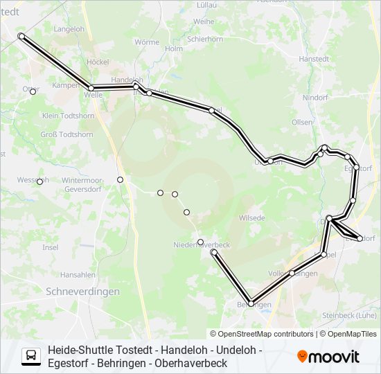 HEIDE-SHUTTLE 2 bus Line Map