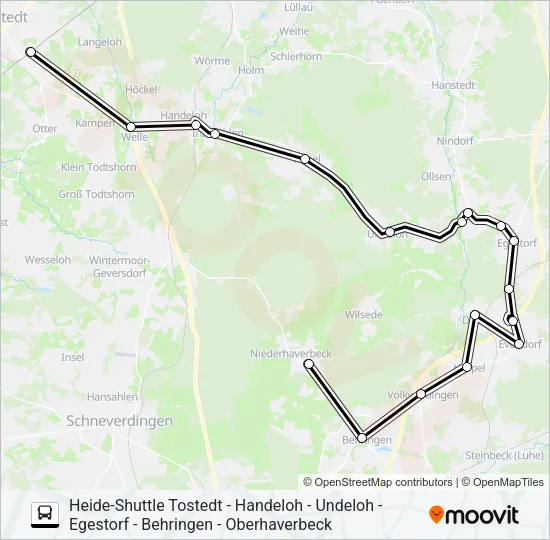 HEIDE-SHUTTLE 2 Bus Line Map
