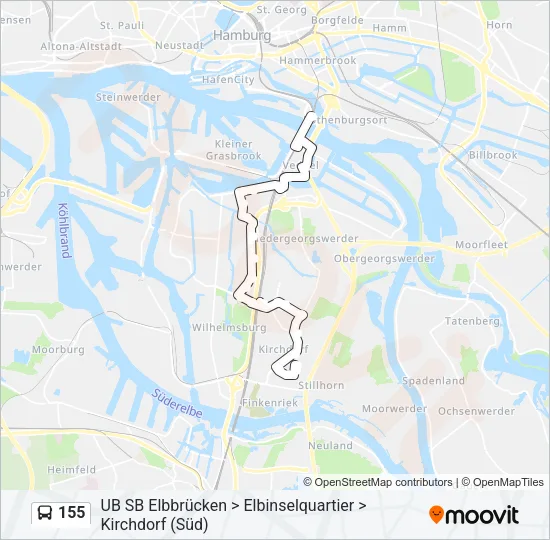 155 Bus Line Map