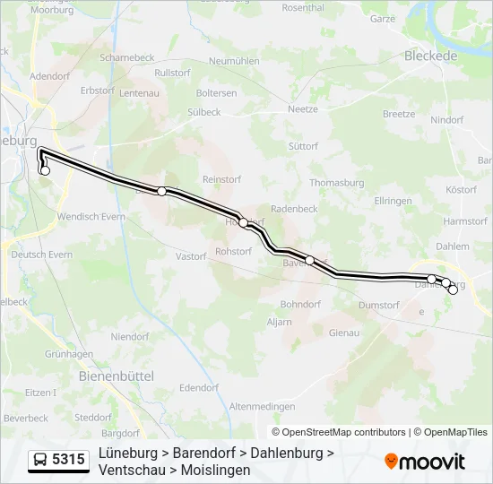 5315 Bus Line Map