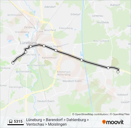 5315 Bus Line Map