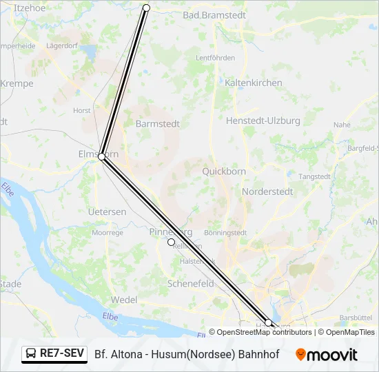 RE7-SEV Bus Line Map