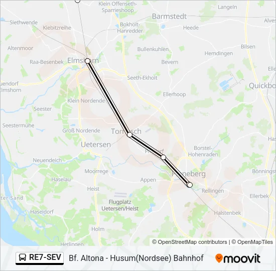 RE7-SEV Bus Line Map