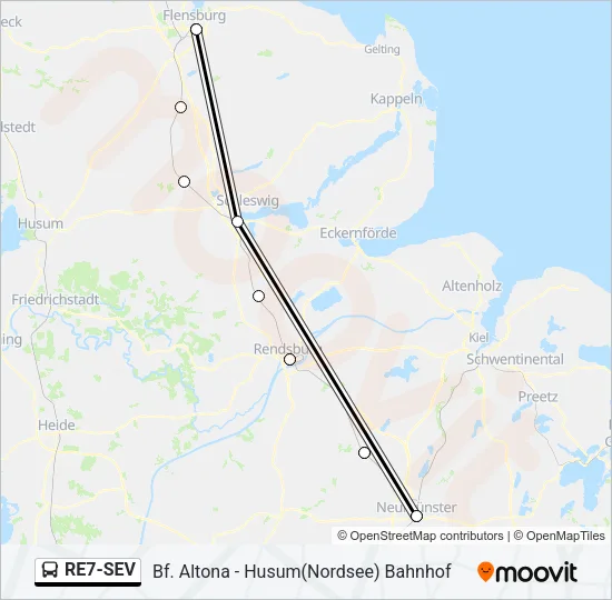 RE7-SEV Bus Line Map