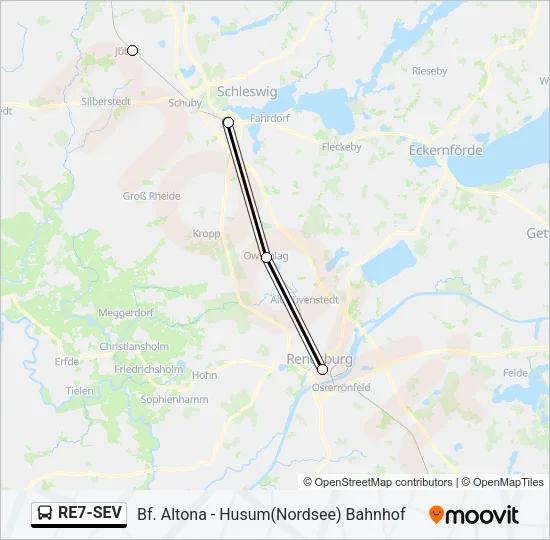 RE7-SEV Bus Line Map