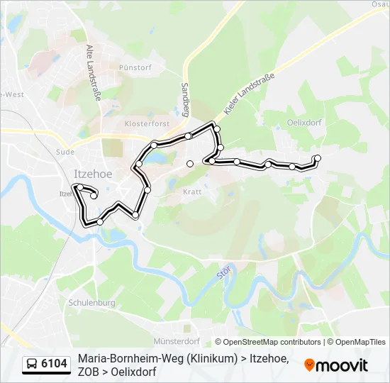 6104 Bus Line Map