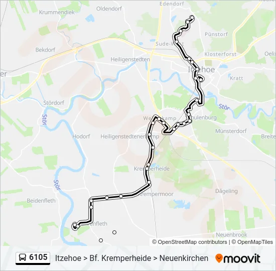Автобус 6105: карта маршрута