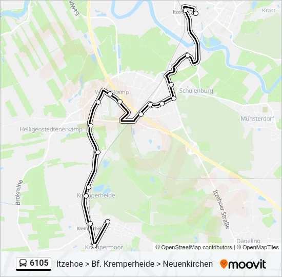 Автобус 6105: карта маршрута
