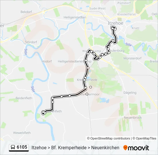 Автобус 6105: карта маршрута