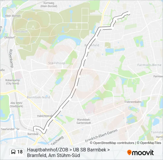 Автобус 18: карта маршрута