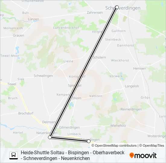 HEIDE-SHUTTLE 4 Bus Line Map