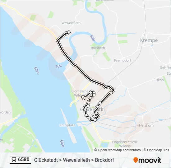 6580 Bus Line Map