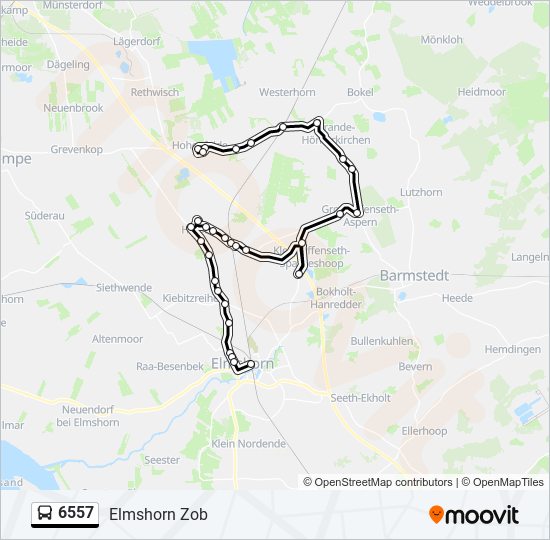 6557 Route: Schedules, Stops & Maps - Bf. Elmshorn (Zob) (Updated)