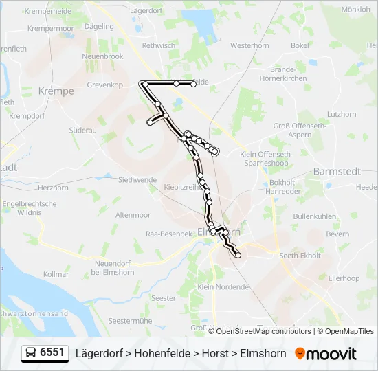 6551 Bus Line Map