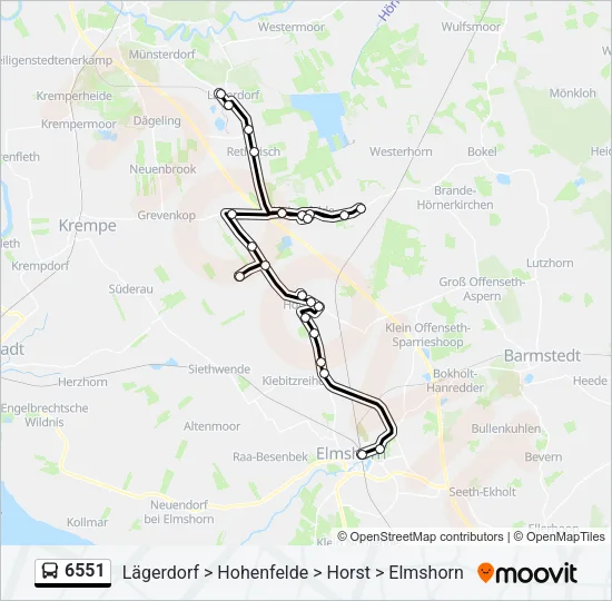 6551 Bus Line Map
