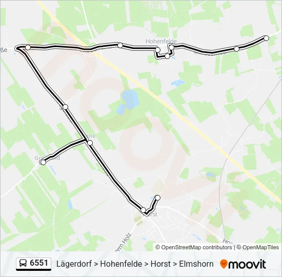 6551 Bus Line Map