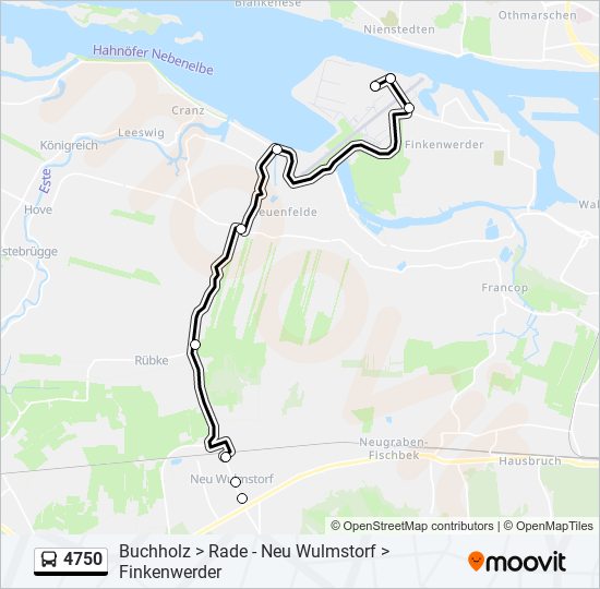 4750 bus Line Map