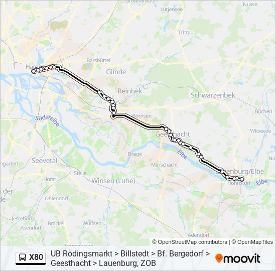 x80 Route: Schedules, Stops & Maps - Lauenburg, Zob (Updated)