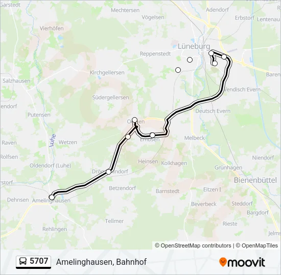5707 Bus Line Map