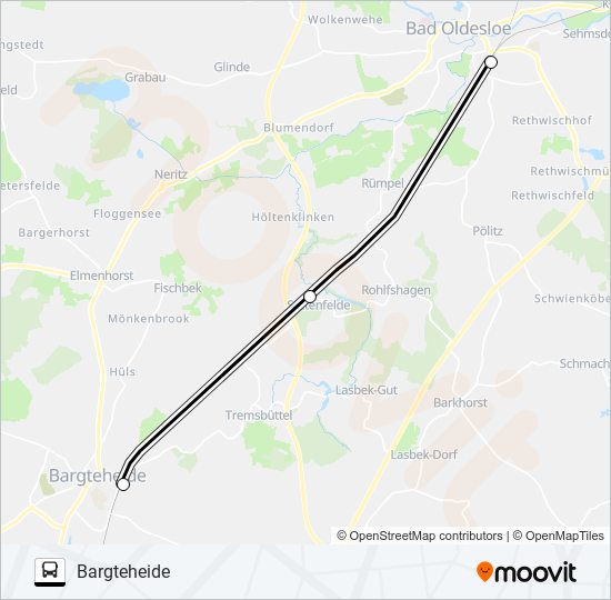 RB81-SEV bus Line Map