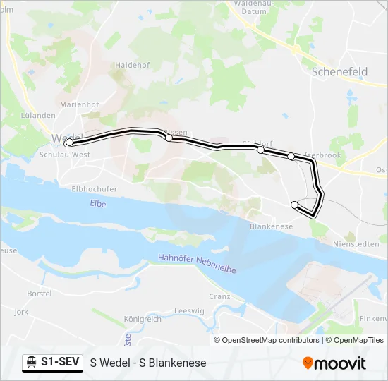 S1-SEV S-Bahn Line Map