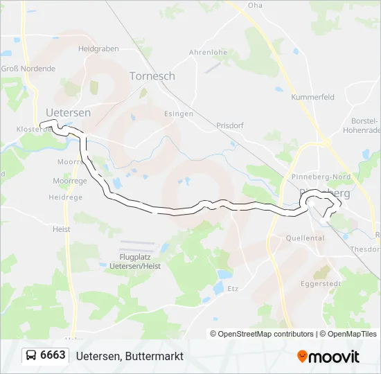 Автобус 6663: карта маршрута