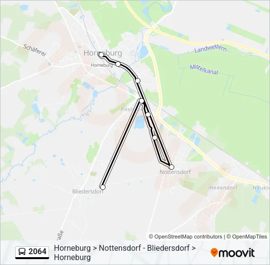 2064 Bus Line Map