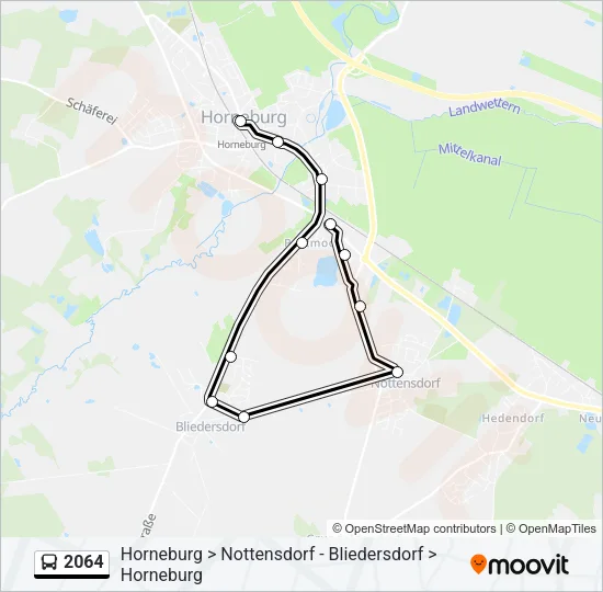 2064 Bus Line Map