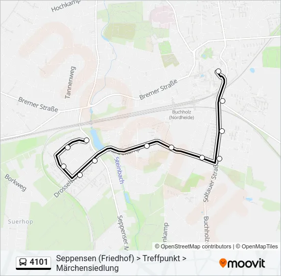 4101 Bus Line Map