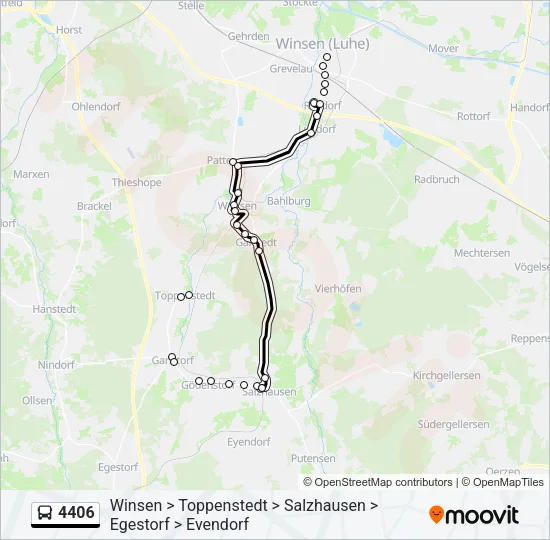 Автобус 4406: карта маршрута
