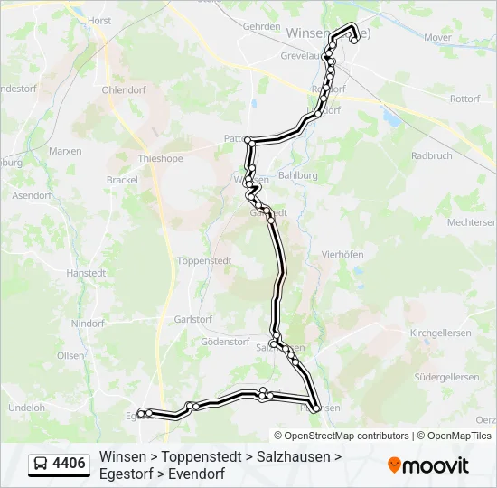 Автобус 4406: карта маршрута