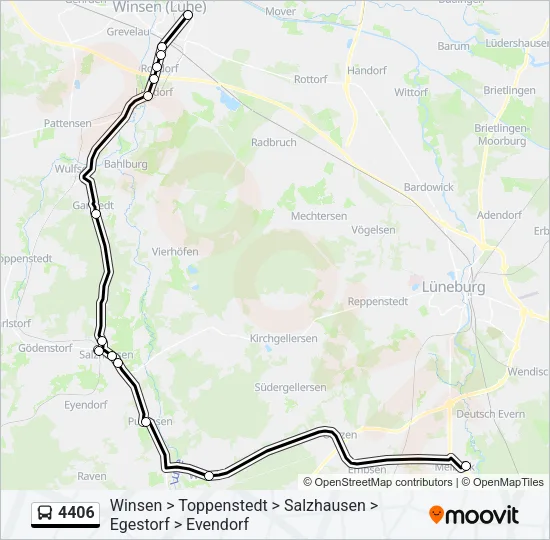 Автобус 4406: карта маршрута
